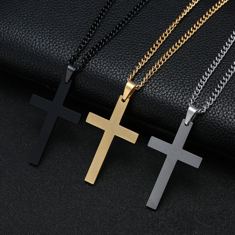 Men Accessories Neck Chain - Collar de Cruz con colgante gótico