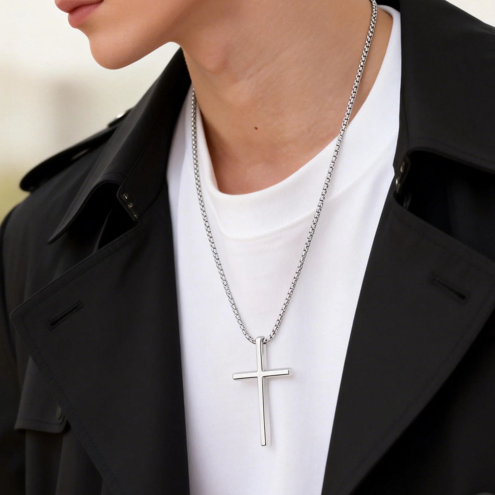 Collar de religión cristiana d - Men Accessories Neck Chain reseña y precio
